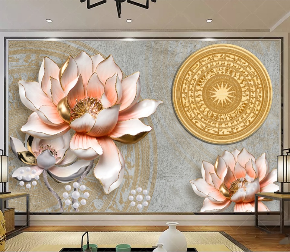 Bức tranh dán tường Hoa sen 3D đẹp mắt sẽ đem lại một vẻ đẹp tinh tế trong không gian sống của bạn. Nét cổ điển mà vẫn rất hiện đại của hoa sen sẽ đem đến sự tươi mới và rực rỡ cho căn nhà của bạn. Bạn sẽ không muốn bỏ qua món đồ trang trí đầy ý nghĩa này.