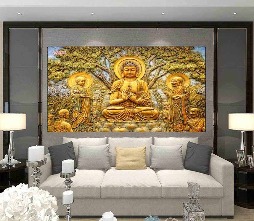 Tranh dán tường 3D Phật giáo BE144 - BeHouse Deco - Tổng kho Phân ...